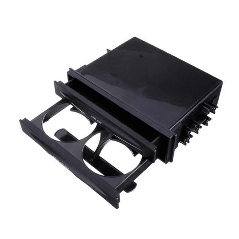 Universal Car Single Double Din Radio Pocket Kit W/Drink-Cup Holder Storage Box