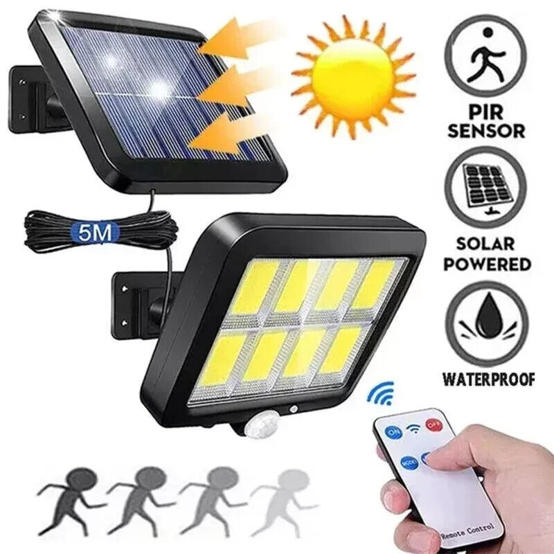 1PACK Solar Power LED PIR Motion Sensor Wall Light Security Outdoor Garden Flood