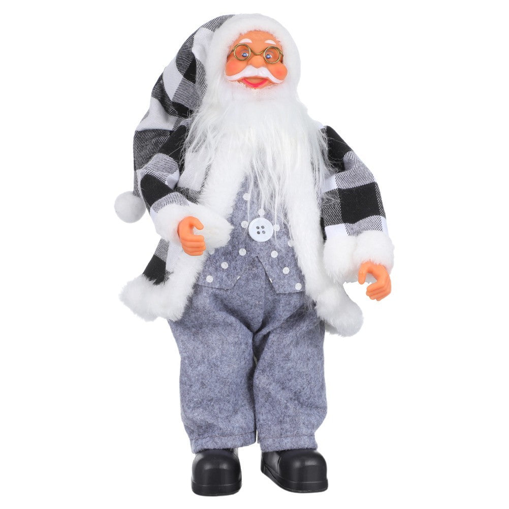 Holiday Standing Santa Claus Statue Reusable Multi Color Christmas Party Decor