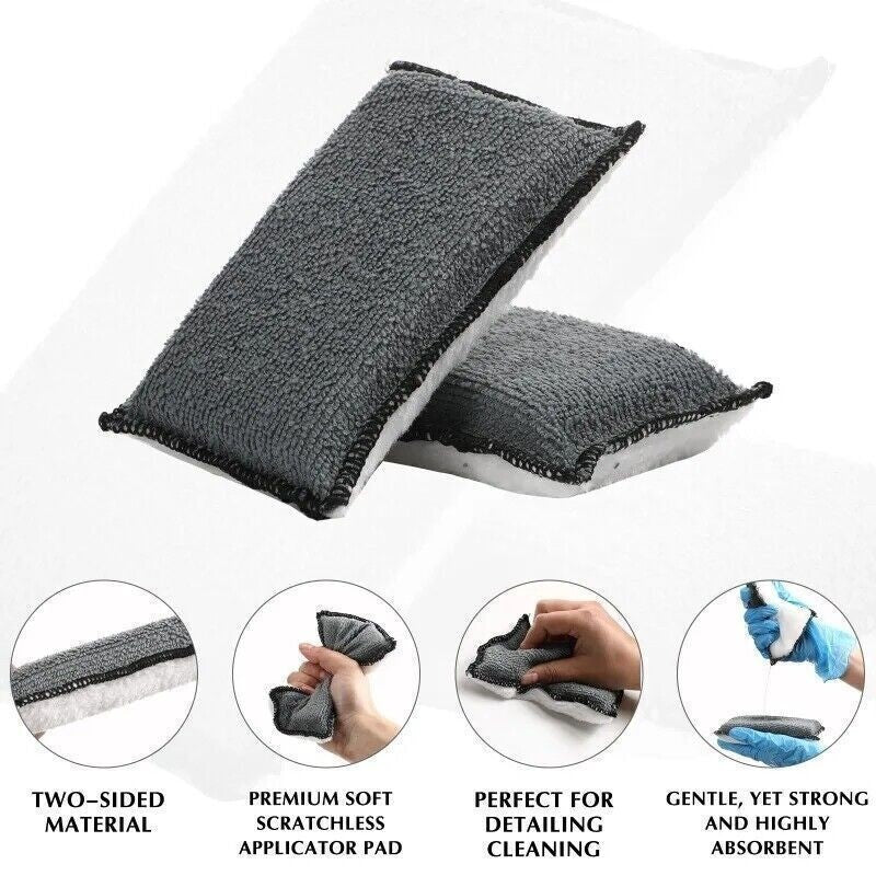 Pack of 12 Multi Purpose Interior Exterior Car Detailing Scrub Pad Home Cleaning