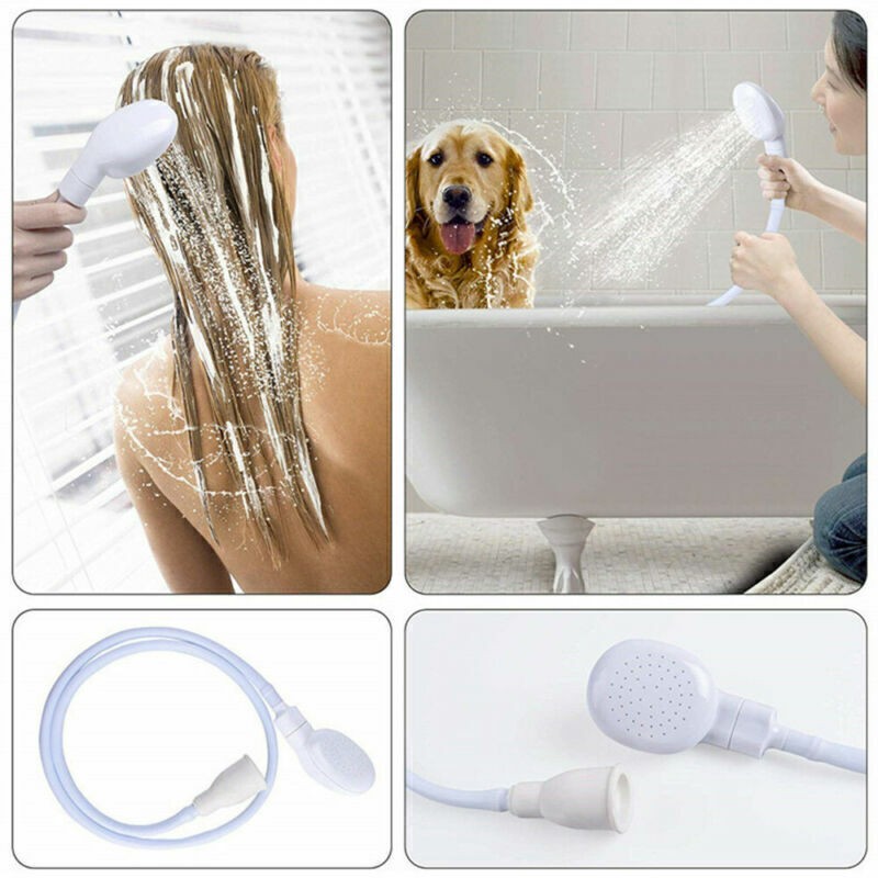 3M Push On Single Tap Bath Sink Shower Head Hose Kit For Hairdresser Pet