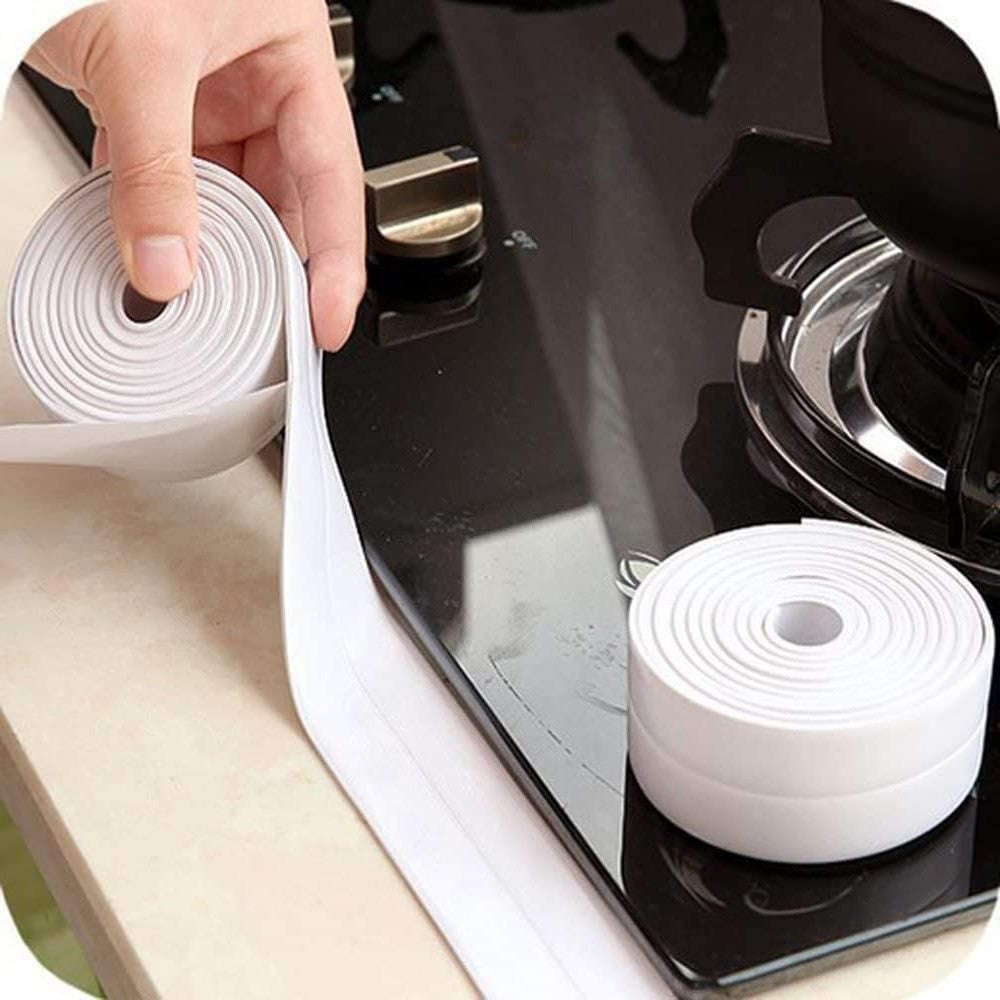 3pcs Caulk Tape Sealant Strip PVC Waterproof Self Adhesive Wall Sealing Tape