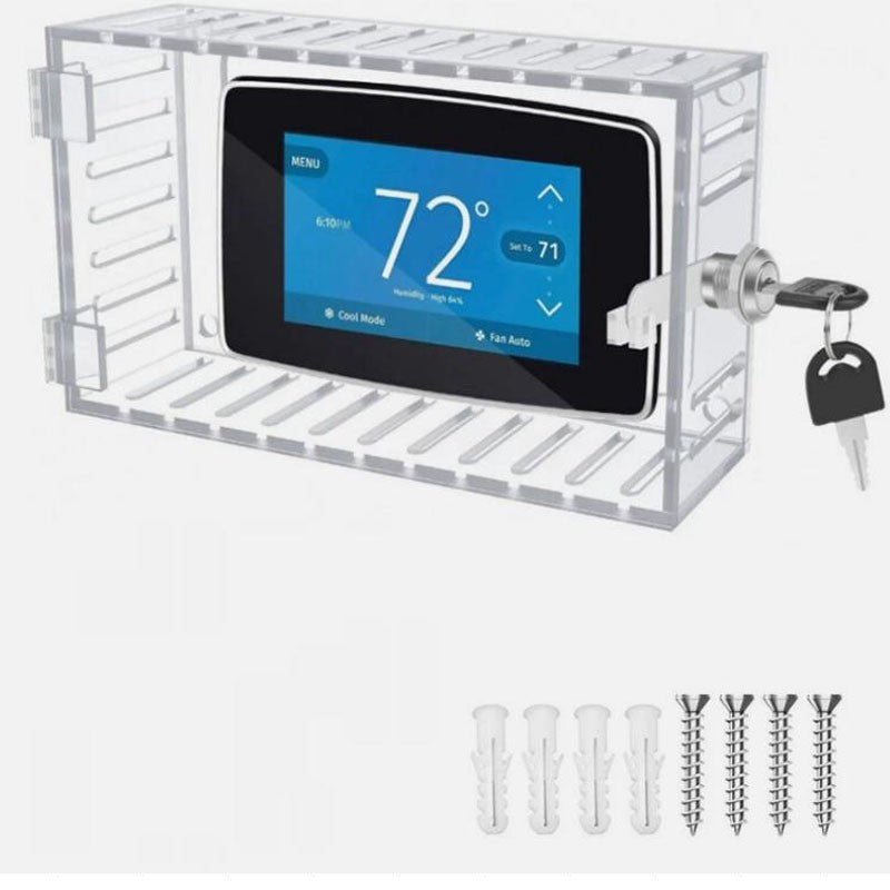 Lockable Thermostat Cover With Combination Lock Wall Mount For Home Protection