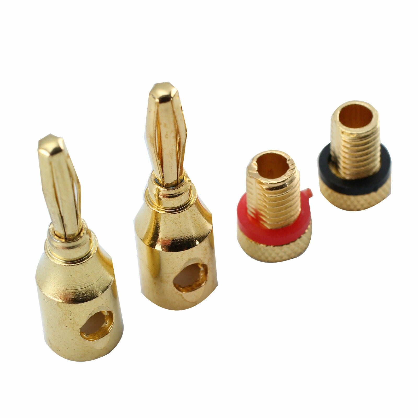 20 x 4mm Gold Plated Musical Audio Speaker Cable Wire Connector 4mm Banana Plugs