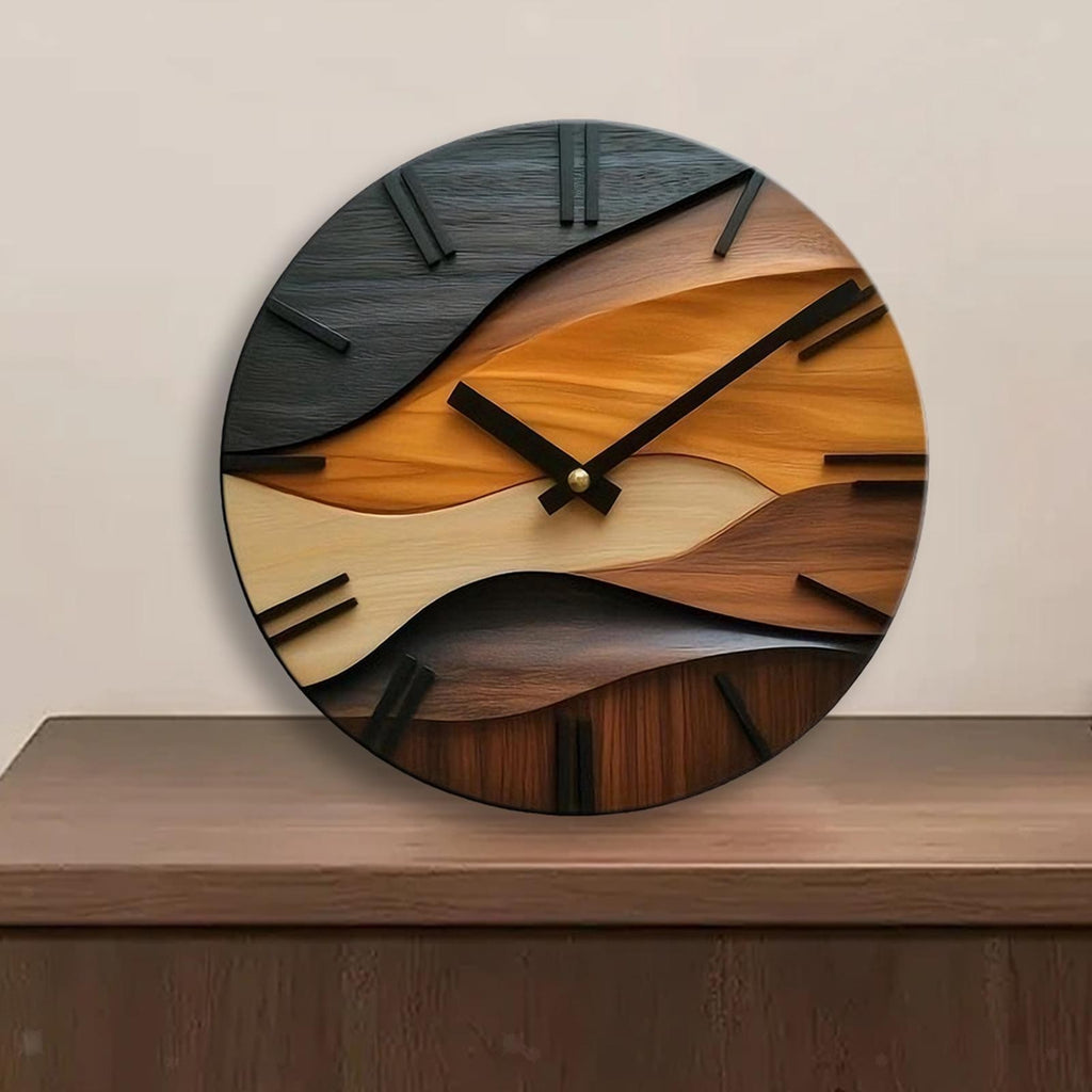 Wooden Wall Clock Wall Ornament Modern Aesthetic Quiet Decorative Clock Silent