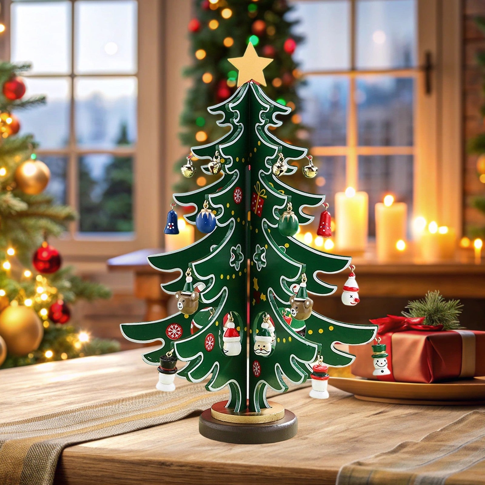 2026 Christmas Advent Calendar 24Days Countdown Advent Calendar Wooden XmasTree