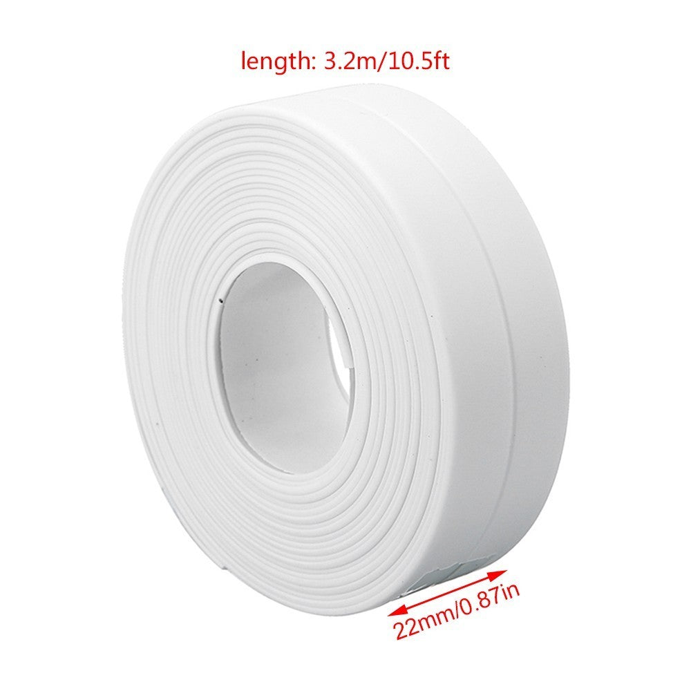 3pcs Caulk Tape Sealant Strip PVC Waterproof Self Adhesive Wall Sealing Tape