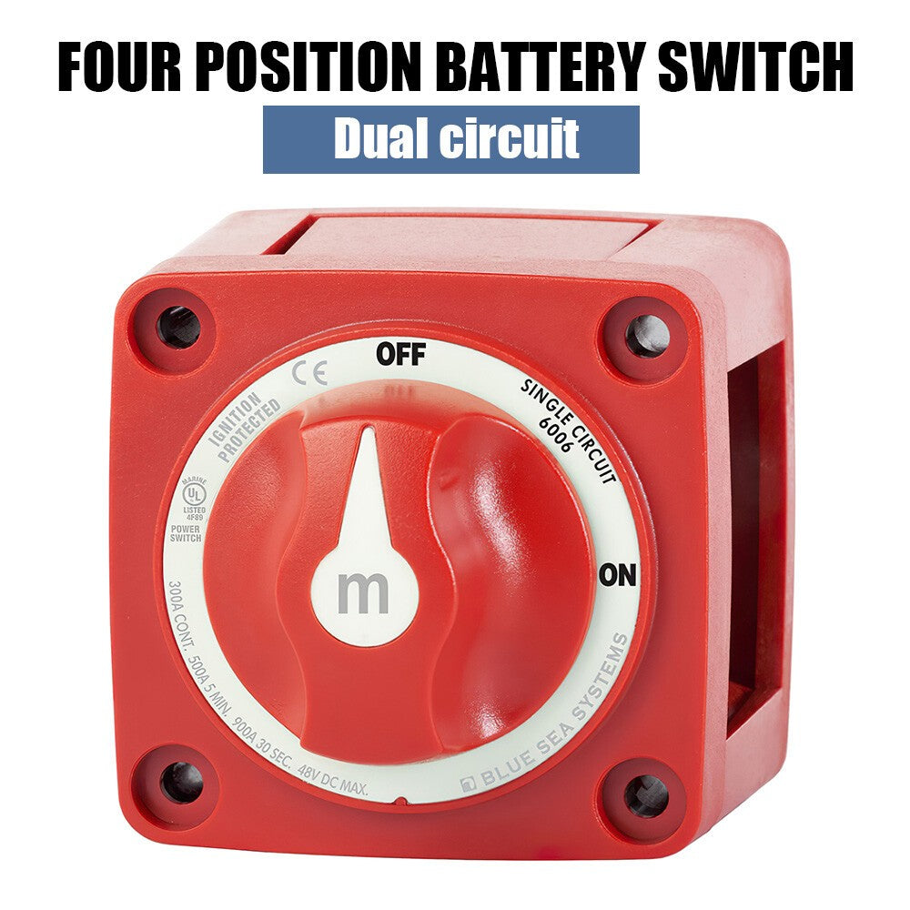 Blue Sea 6006 M-Series ON/OFF Battery Switch Single Circuit On/Off Marine Boat