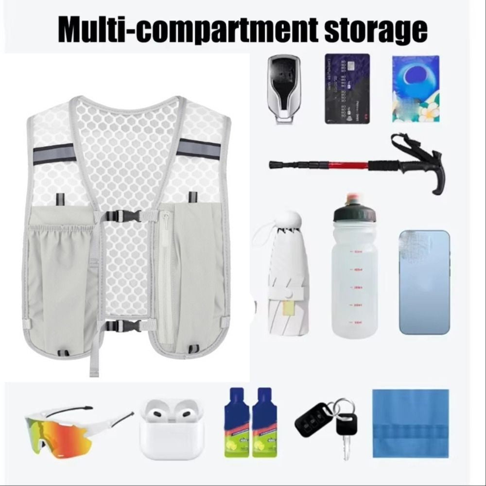 Light Weight Running Vest With Phone Holder Reflective Outdoor Cycling Hiking