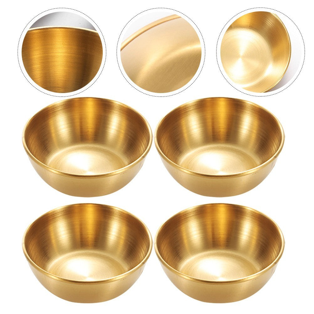 4 Pcs Stainless Steel Ingredient Bowls Metal Small Bowls for Kitchen
