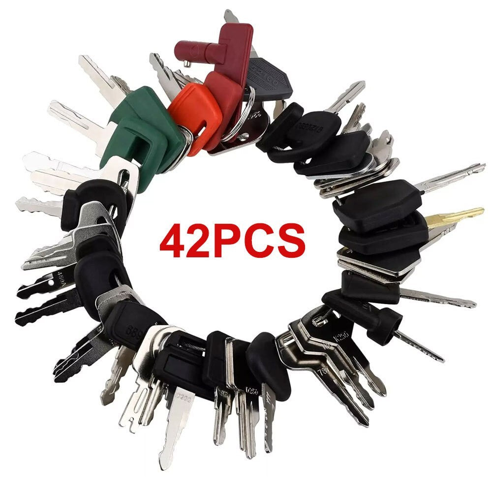 42 Heavy Equipment Keys Master Set, Construction Machine Operator Ignition New-