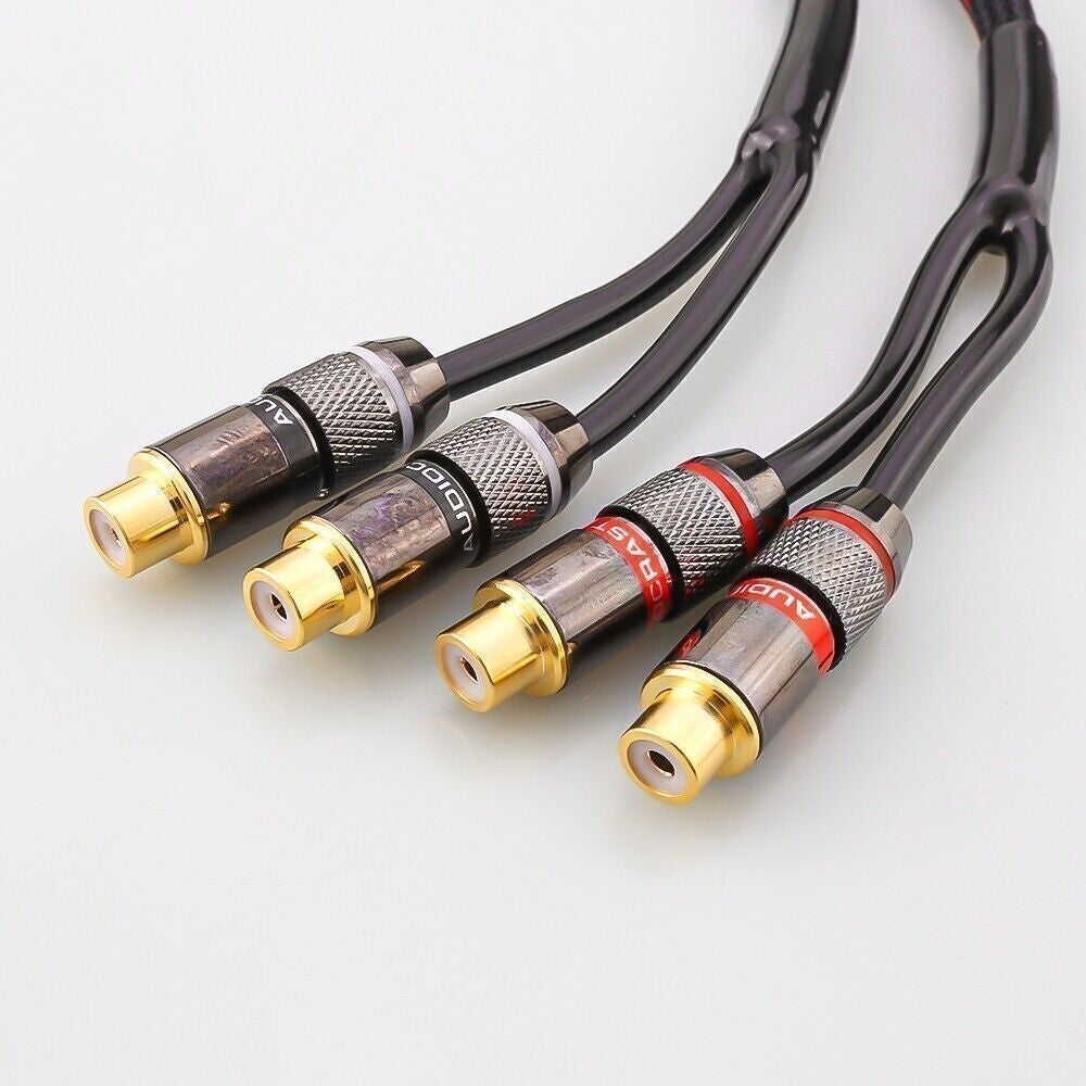 1 Male to 2 x Female PRO 20cm RCA PHONO Y SPLITTER CABLE *2