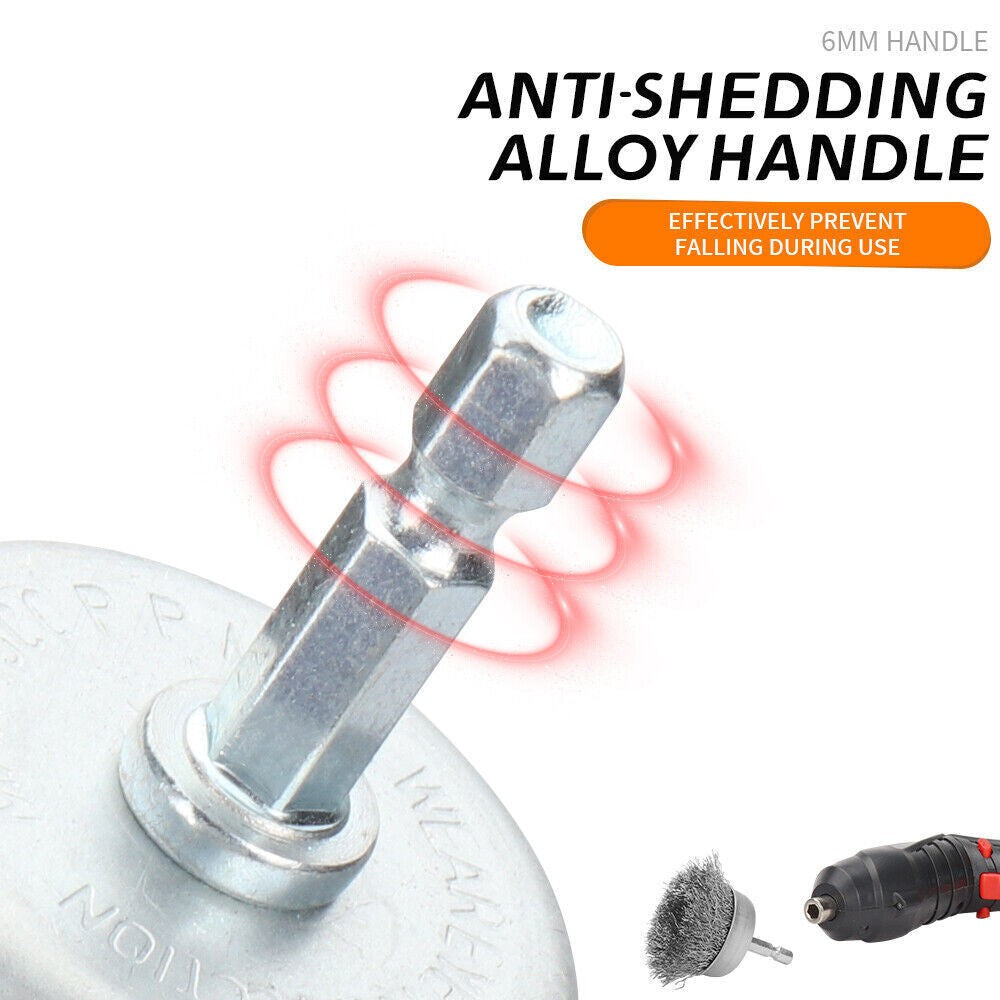2pcs 2" Stainless Steel Wire Wheel Brush for Die Grinder Drill Rotary 1/4" Shank