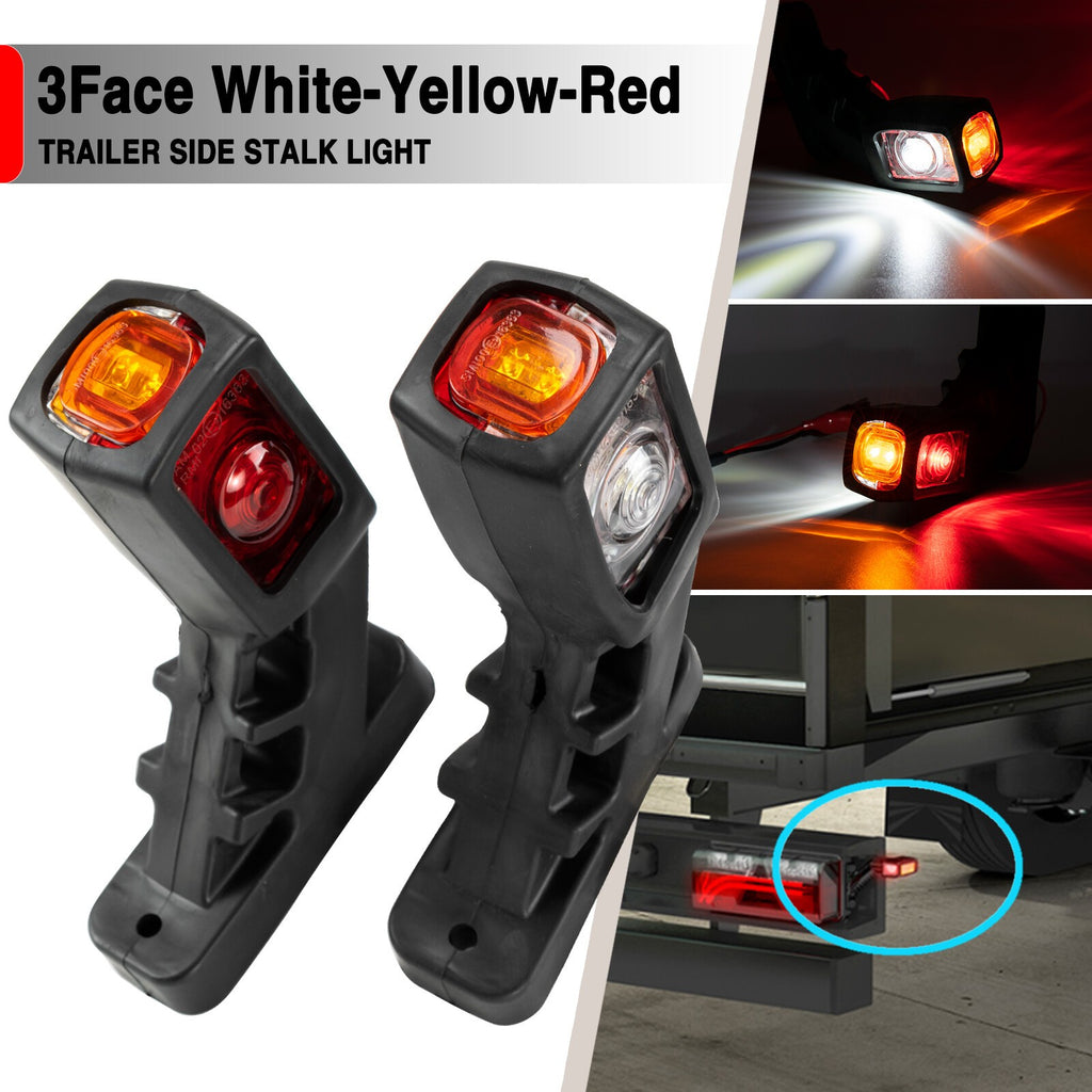 2x Recovery Side Marker Outline Led Lights Lamps 12V-24 Volt Trailer Truck Lorry