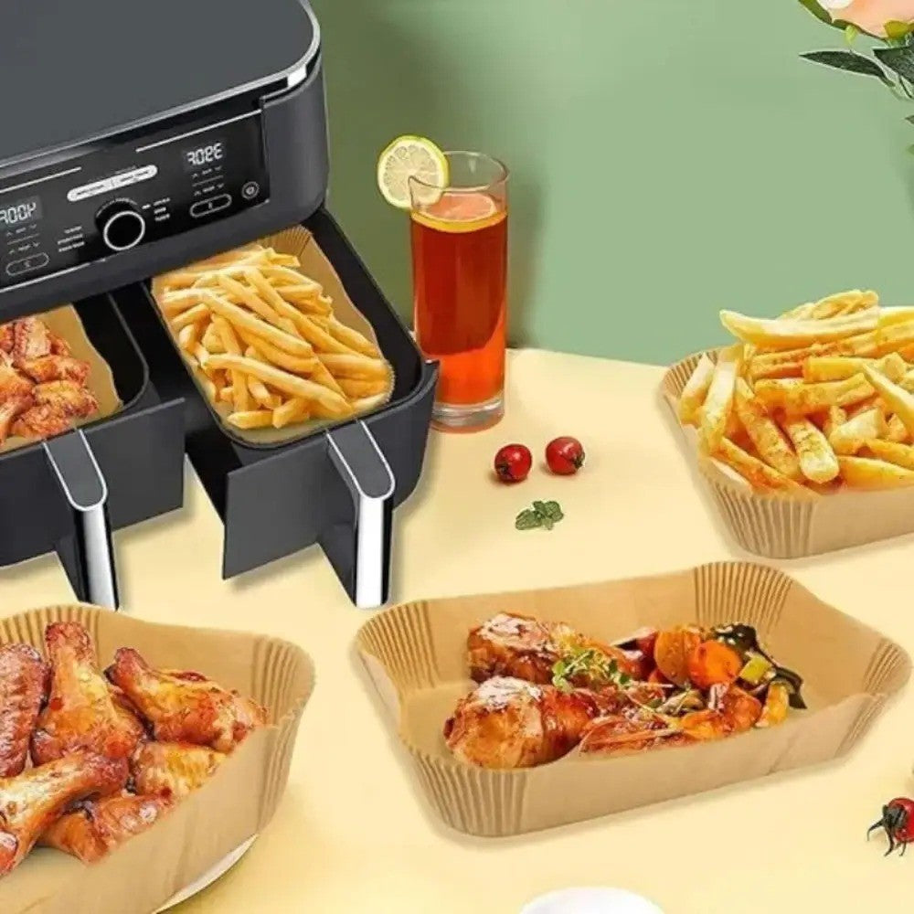 100pack Air Fryer Paper Liners Disposable Non Stick Baking Parchment for Ninja