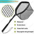 Rubber Coated Telescopic Fishing Net Foldable Float Landing Net For Fly Angling