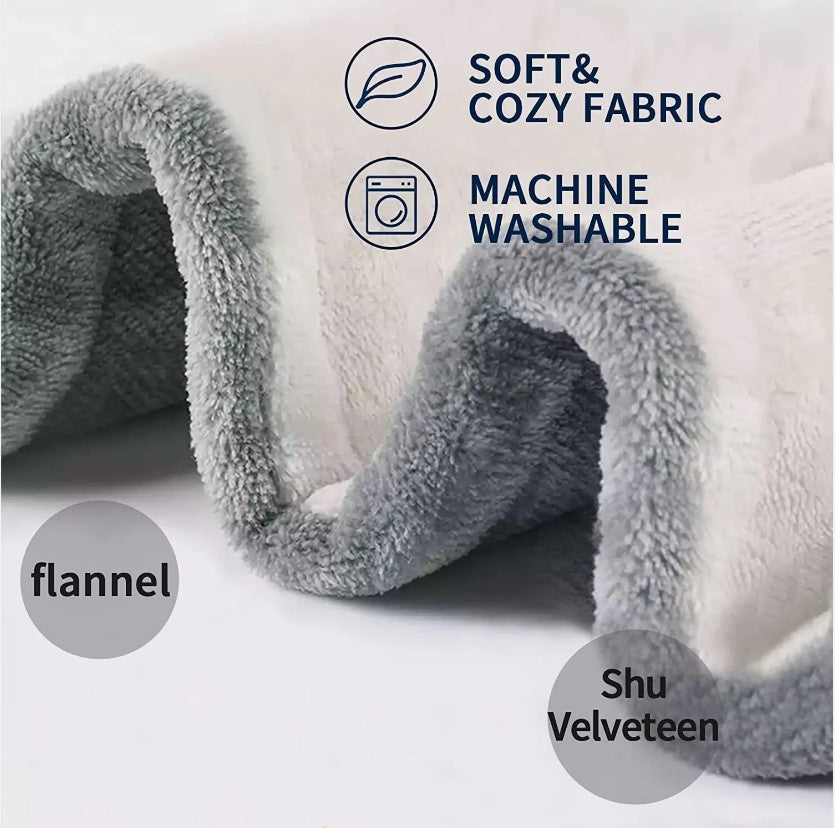 Electric Over Blanket Throw Heated Soft For Bed Sofa Double Single 160x130cm