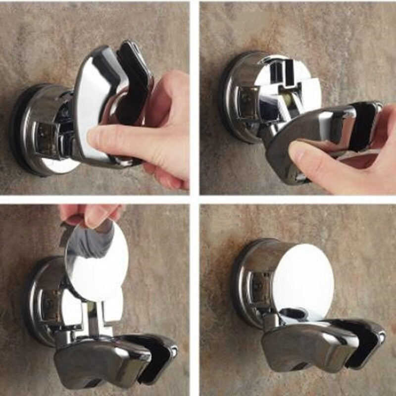 Adjustable Bathroom Suction Cup Wall Mounted Rack Shower Head Holder Bracket