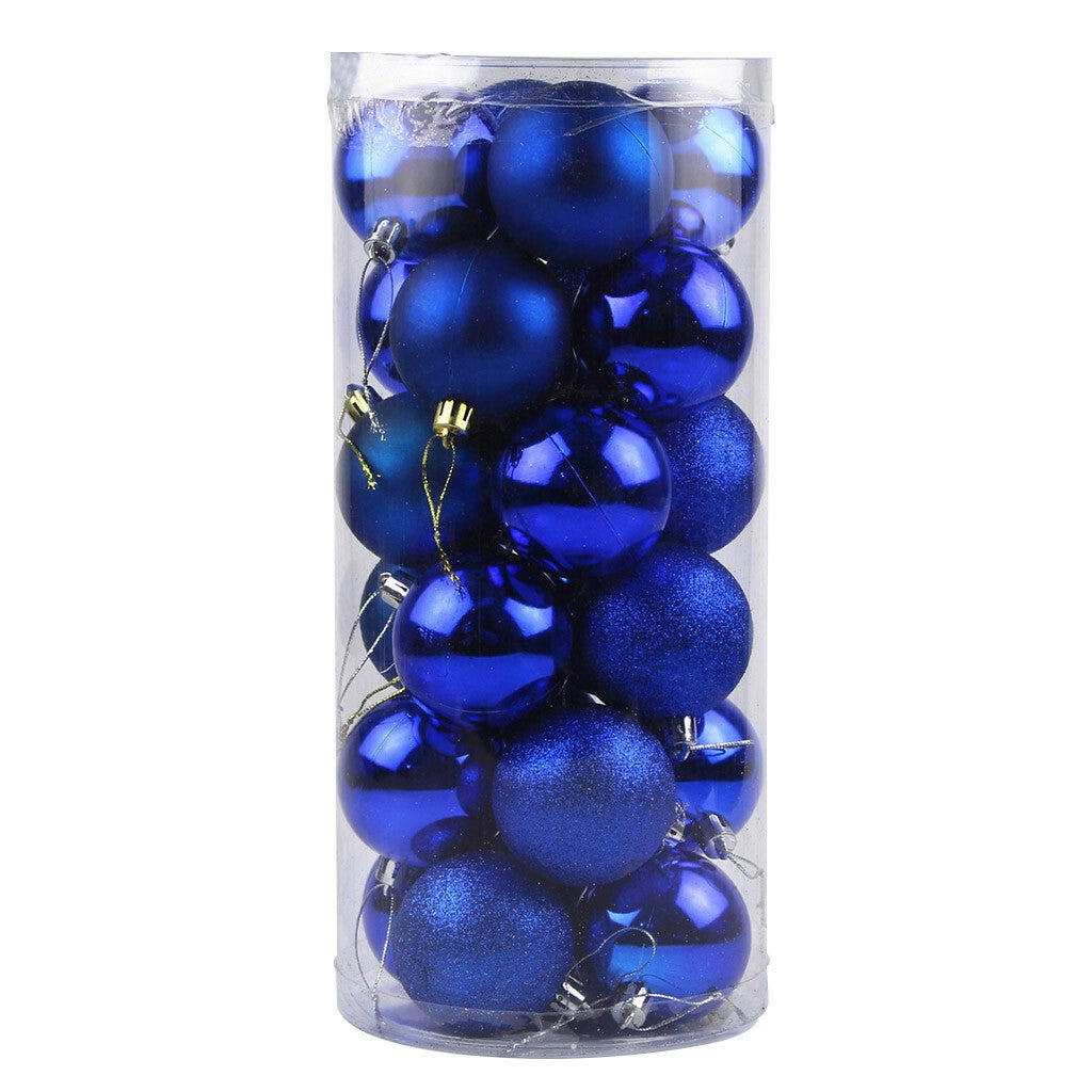 24Pcs 6cm New Christmas Tree Ball, Holiday Party Home Bauble Home Party Hanging
