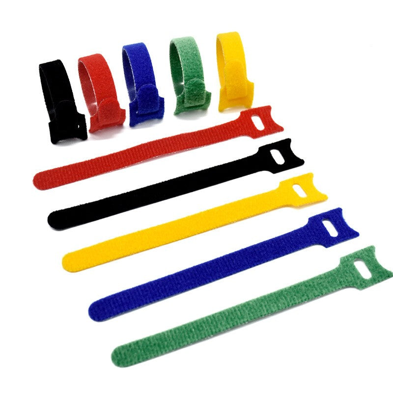 100x Reusable Ties Velcros Hook and Loop Fastener Tape Nylon Cable Ties Straps