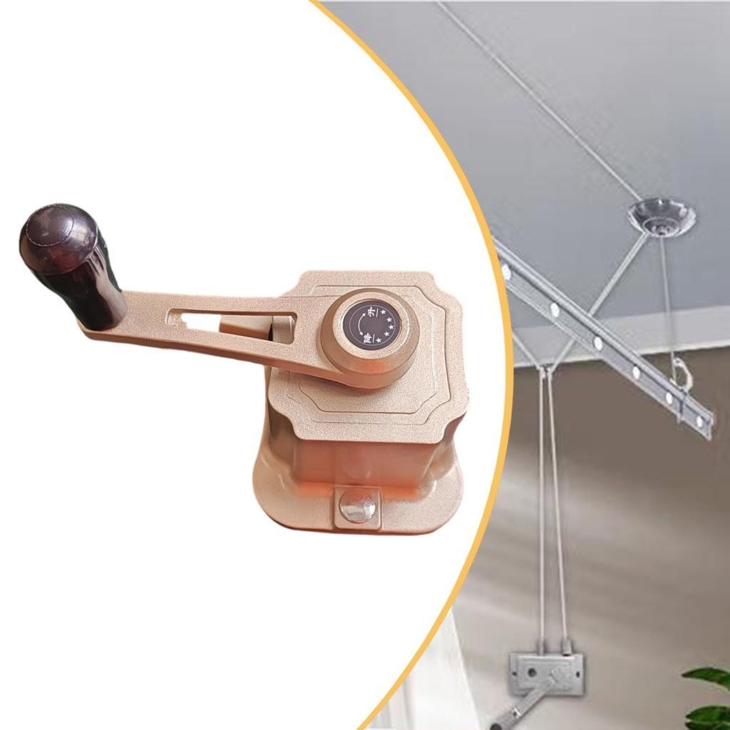 Hand Crank for Lifting Drying Rack 1.8M Steel Rope Winder Metal Hand Cranker