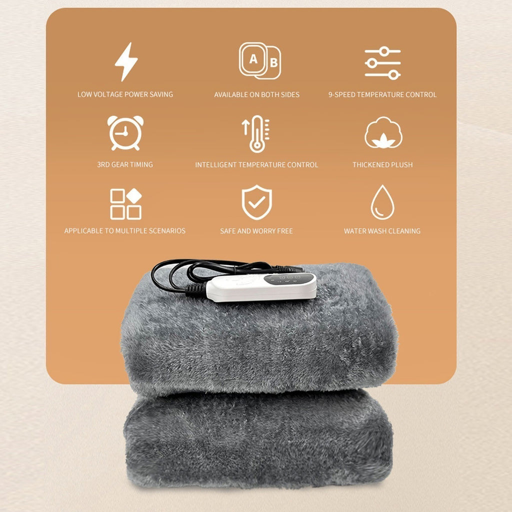 ′72W Heated Auto Blanket Flannel Electric Auto Blanket 12V Camping Electric