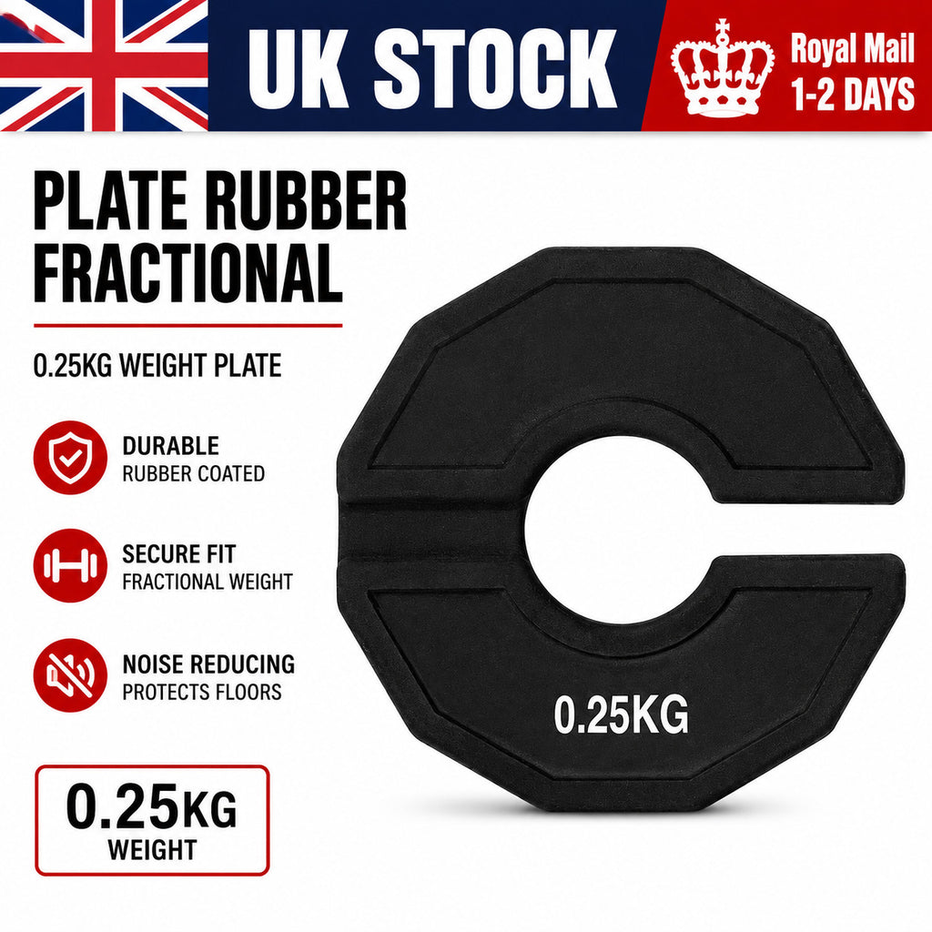 1X 0.25KG Gym Micro-Plates Dumbbell Fractional Weight Plate Rubber Fractional