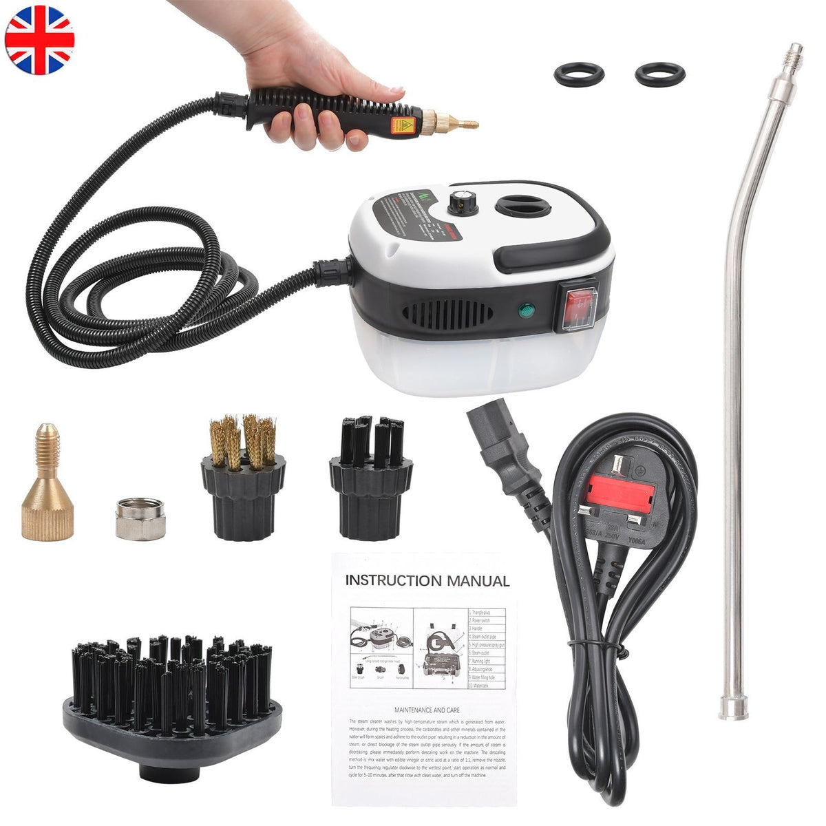 2500W Portable Handheld Steam Cleaner High Temperature Steam Cleaning-Machine UK