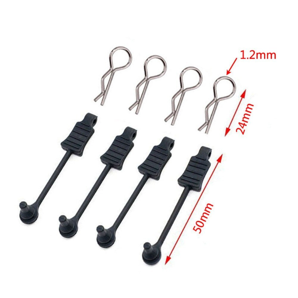 8pcs R Pins Body Clip Retainer for 1/10 Body Shell/Arrma  RC