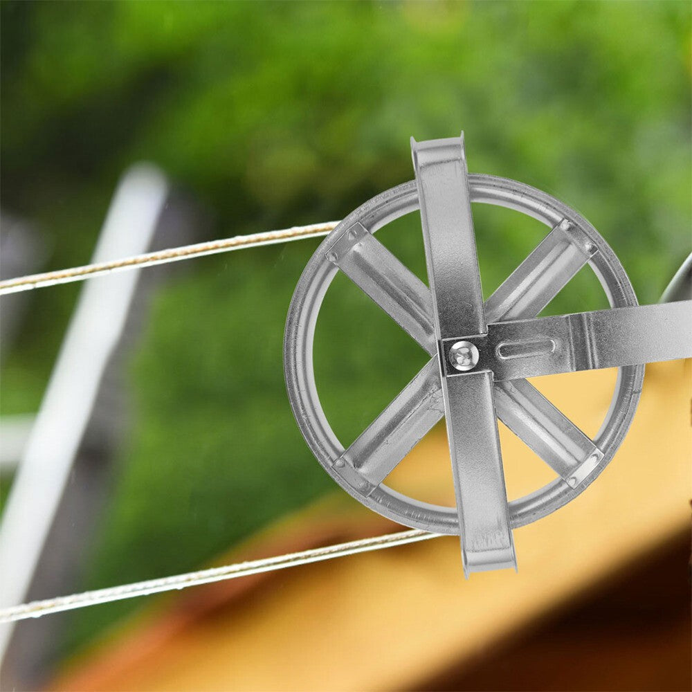 2pcs Clothesline Pulley Deep Groove Outdoor Laundry Drying Line Pulley