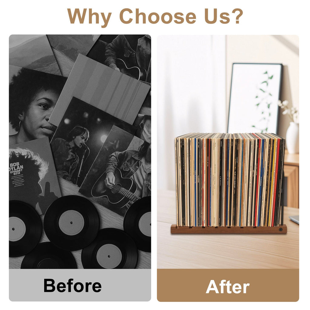Record Storage Holder 50 Album Holder Display Stand Metal Rack for Albums Audio