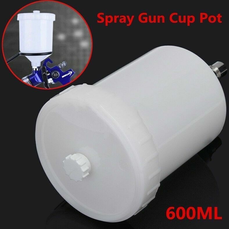 600ml Plastic HVLP Paint Cup Pot For SATA Spray Gun Connector Jet Paint Sprayer