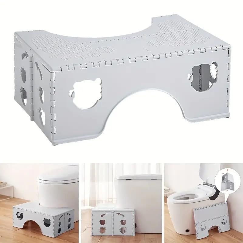 7In Foldable Toilet Stool for Healthy Squatting Posture - Non-Slip Poop Stool