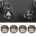 Wellrun 6 Pcs Gas Stove Knob Covers,Child Safety Protector for Oven black
