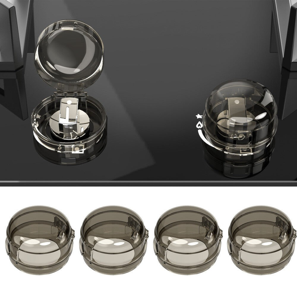 Wellrun 6 Pcs Gas Stove Knob Covers,Child Safety Protector for Oven black