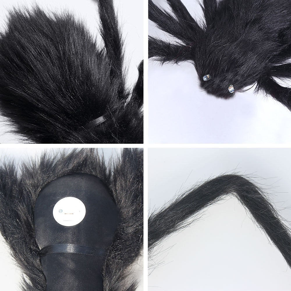 200CM Giant Eyes glowing Scary Spider Haunted House Prop Halloween Decoration