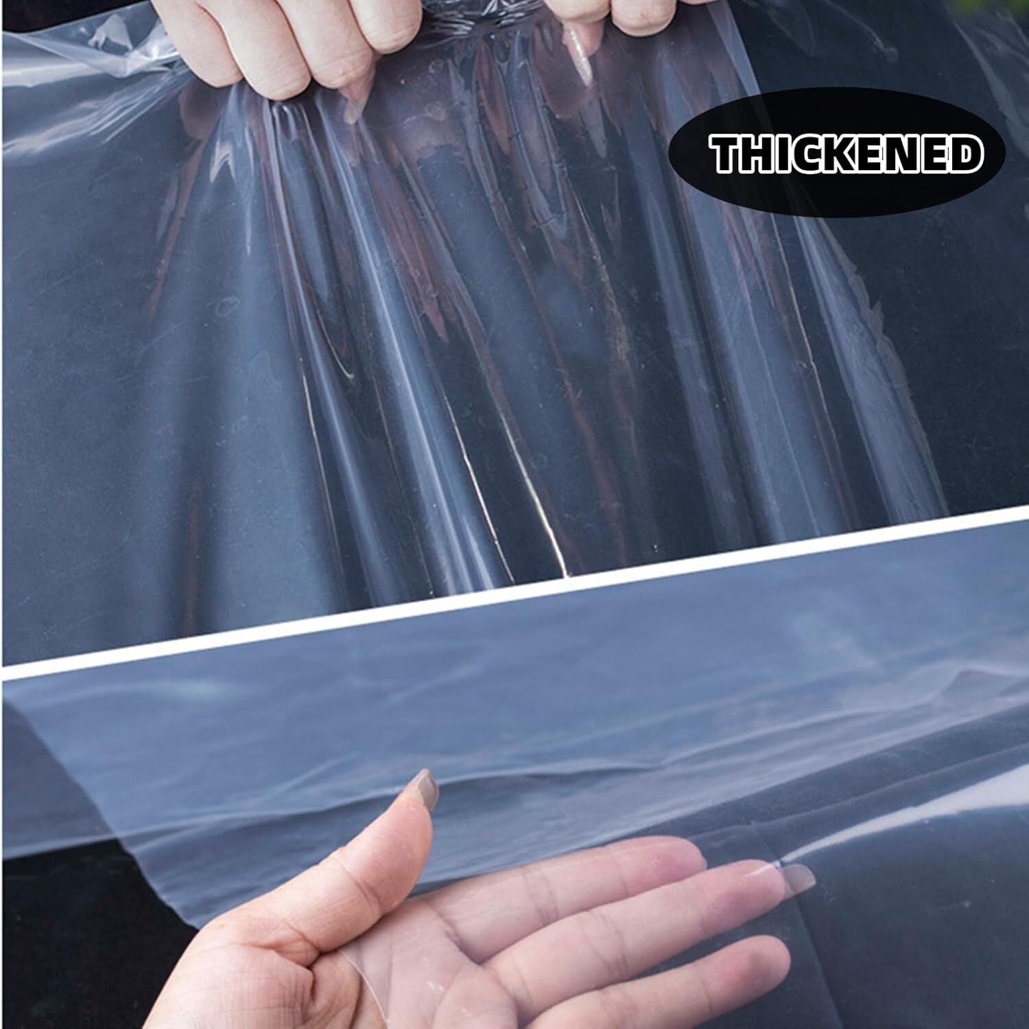 Heavy Duty Thick Clear Film Poly Tunnel Plastic Sheet Garden Greenhouse Cover UK