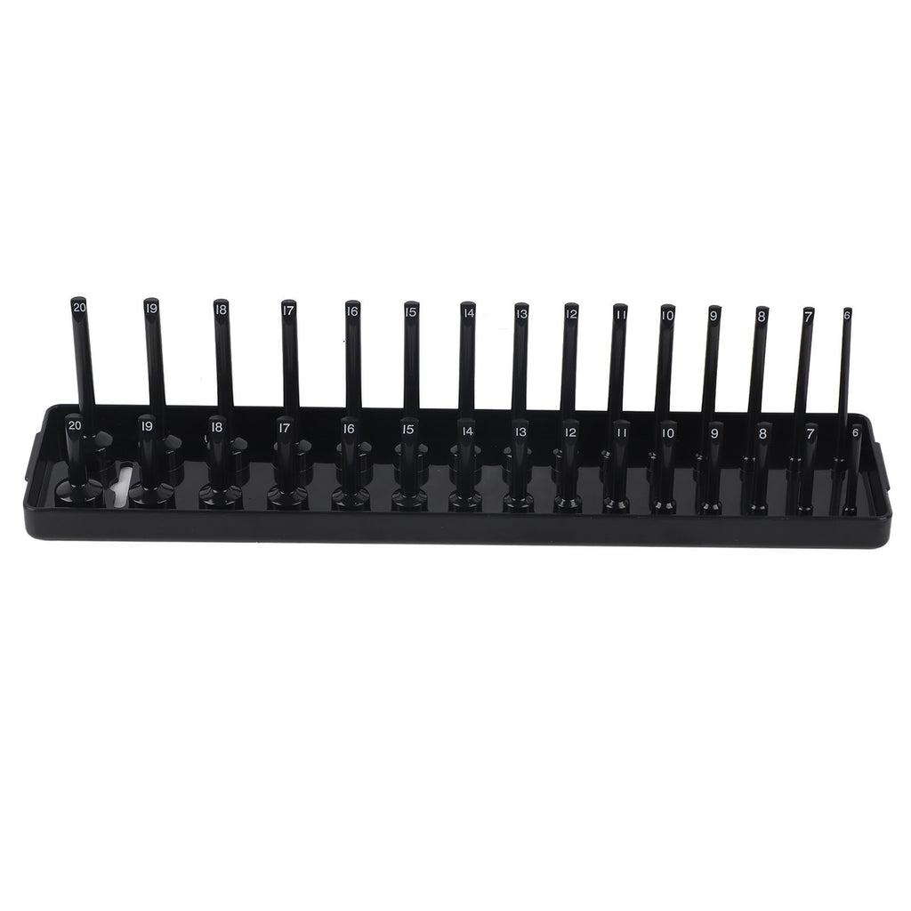▷3PCS 1/4in 3/8in 1/2in Socket Holder Organizer Black Storage Set For Toolboxes