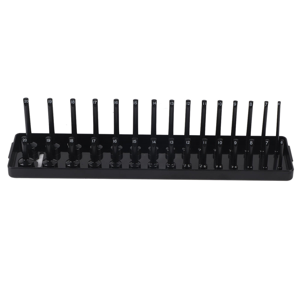 ▷3PCS 1/4in 3/8in 1/2in Socket Holder Organizer Black Storage Set For Toolboxes