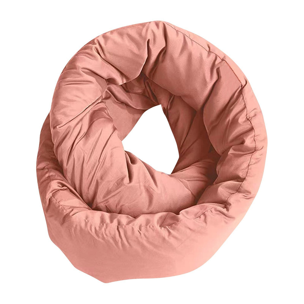 Pillow And Eye Mask - Travel Neck Pillow - Versatile Soft 360 Support Scarf -