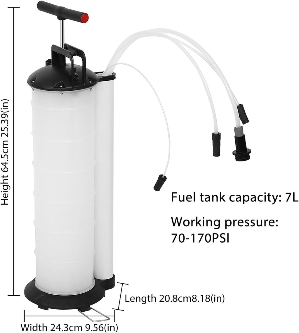 7L Manual Vacuum Oil Pump Fluid Extractor Suction Pump for Oil Fuel Brake Fluid