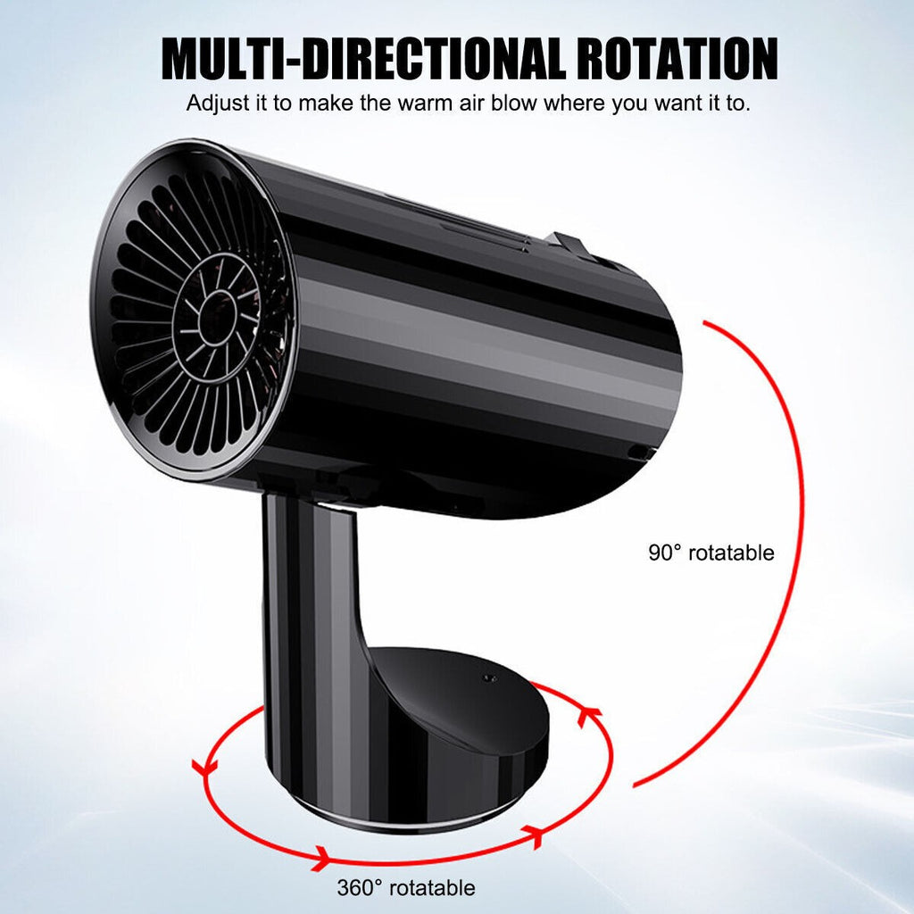 150W Electric Car Heater 12V DC Heating Fan Defogger Defroster Demister Portable