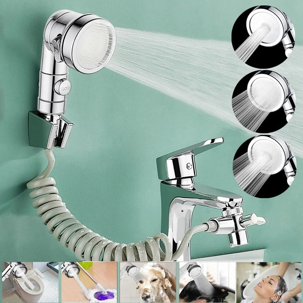 Kitchen Sink Splitter 3-way Diverter Valve Water Tap Connector Faucet Adapter UK