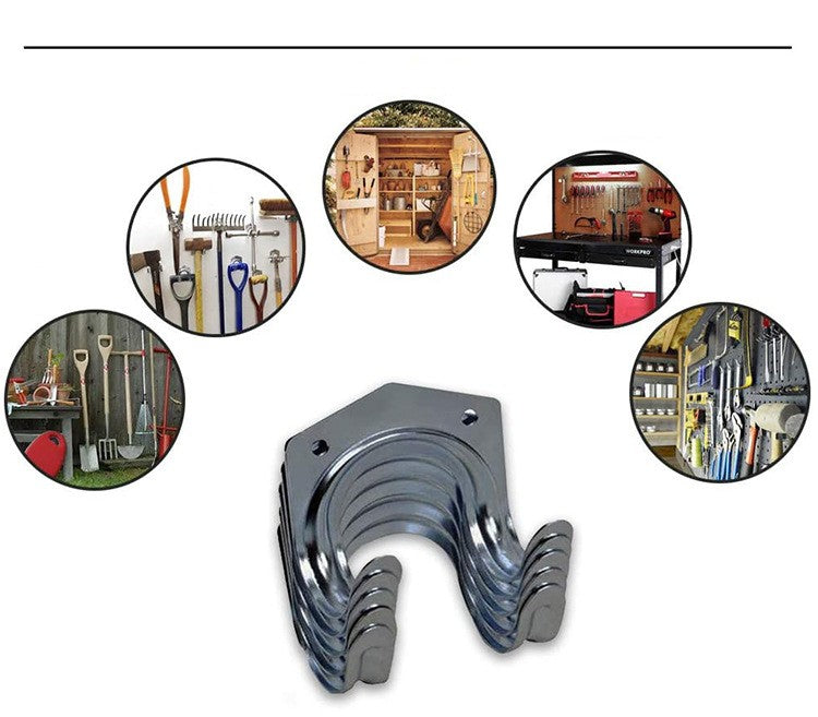 15pk Tool Hooks & Screws | Garage Garden Shed Wall Bike Hanging Storage Utility