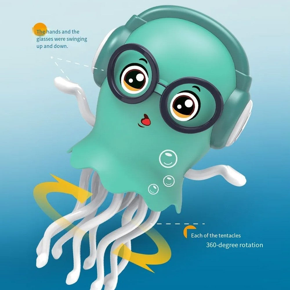 Dancing Octopus Toy Crawling Dancing Auto Obstacle Sensor Toys LED Lights Music.