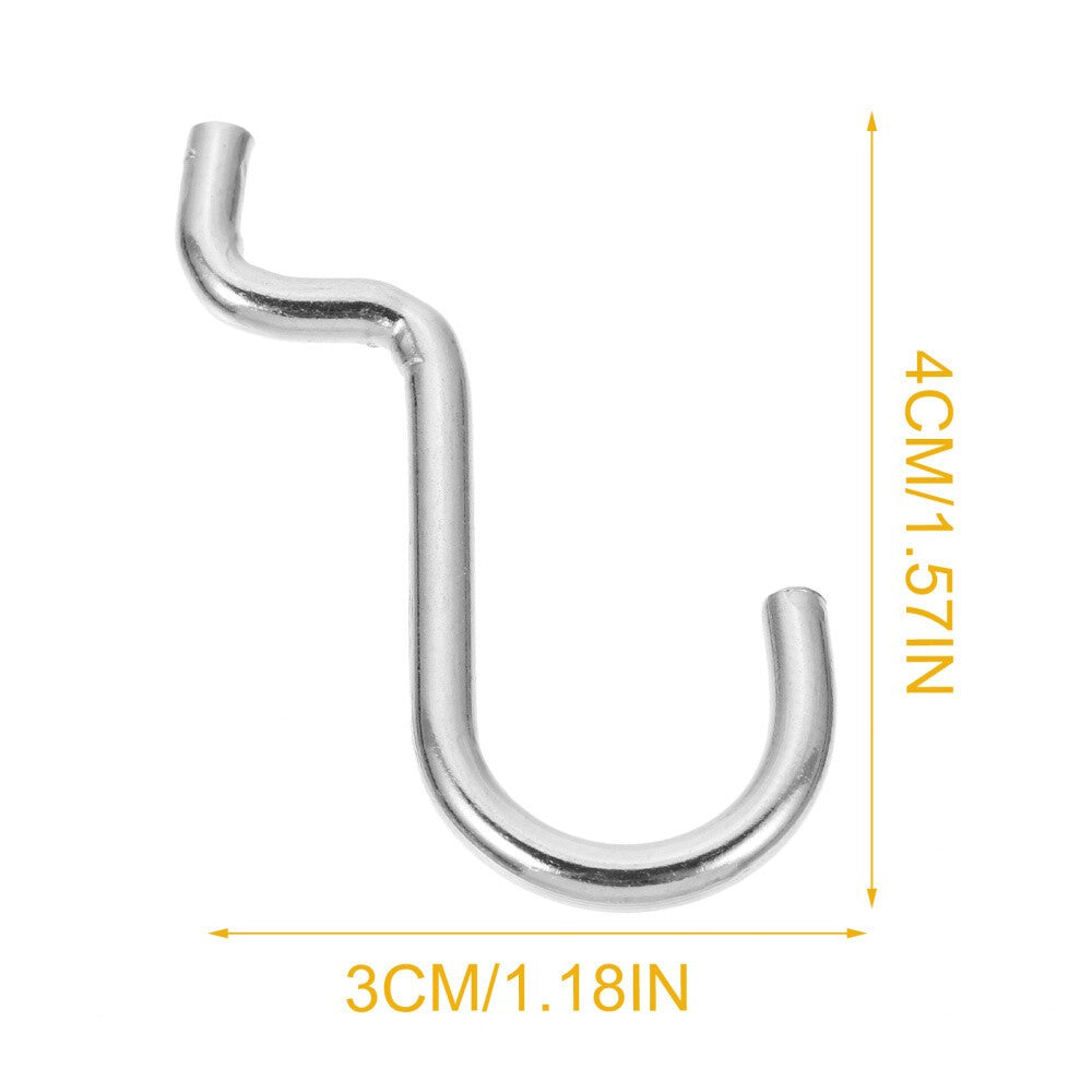 20pcs Metal Pegboard Hooks Garage Pegboard Board Hooks Shop Hanging Hooks