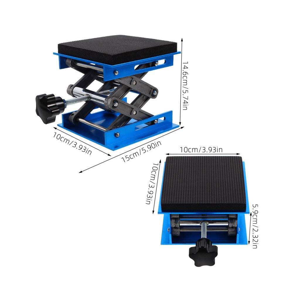 Lifting Table Aluminum Bracket Lab Jack Hand Held Height Adjustable