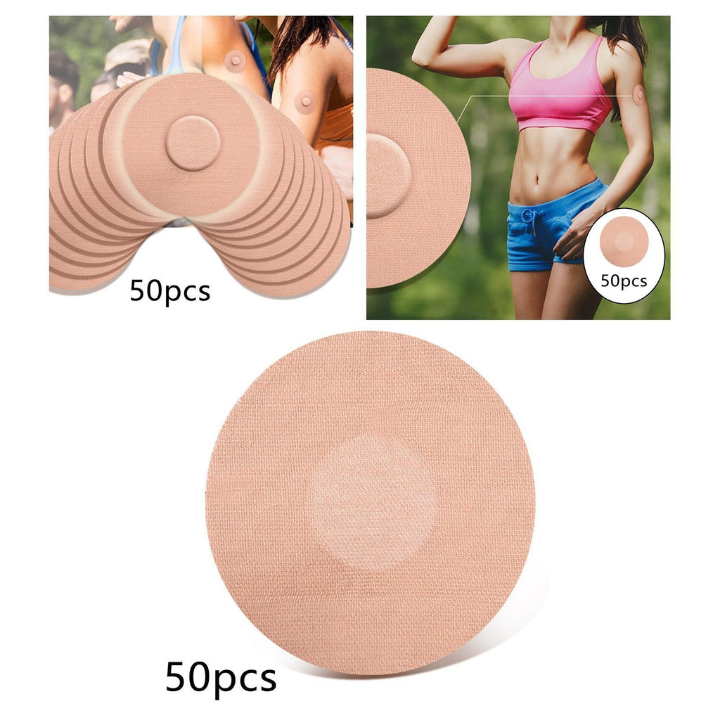 50 Pieces Round Adhesive Plaster Sensor Shower Plaster for Glucose