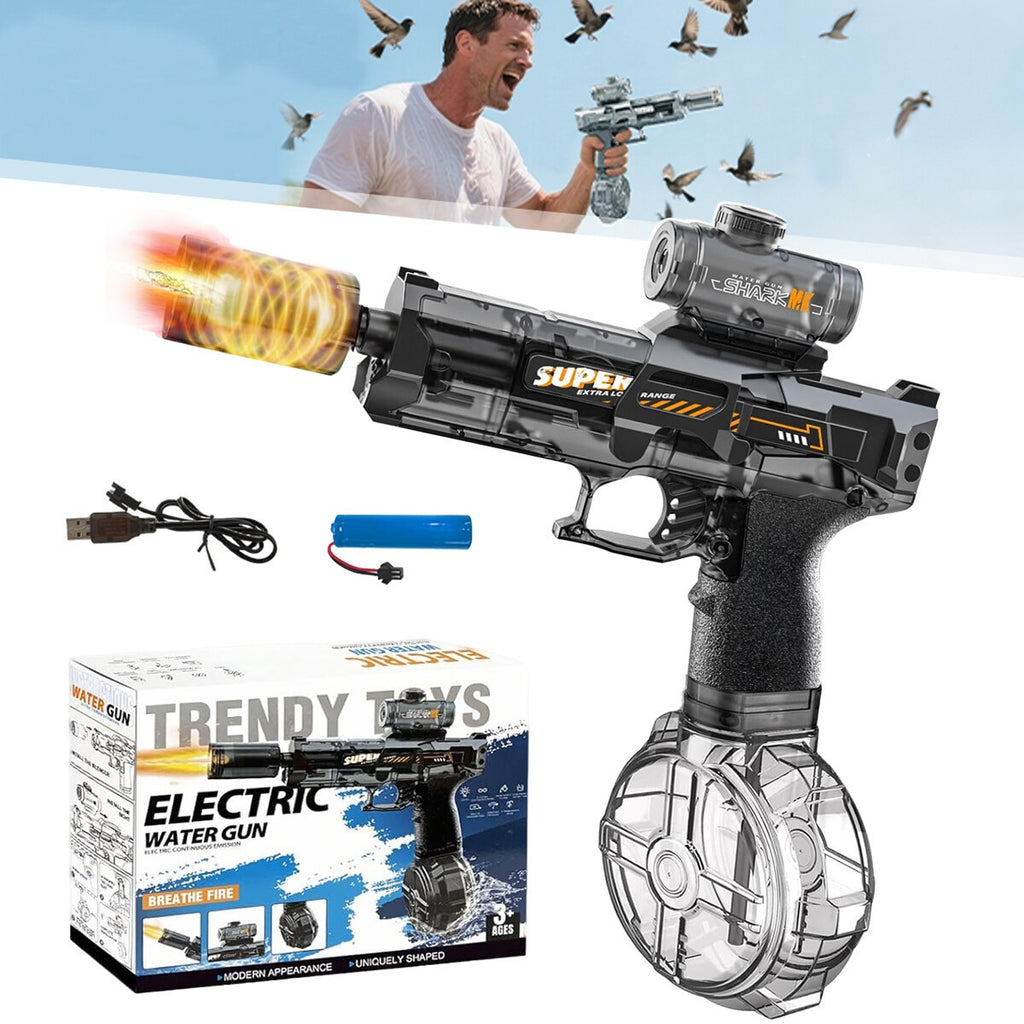 27cm Electric Water Gun Squirt Pistol LED Kids Toy Outdoor Garden Summer Fun UK