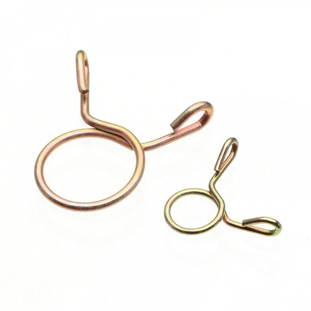 250Pcs Motorcycle Double Wire Spring Clamp Fuel Line Hose Tube Clips Assortment